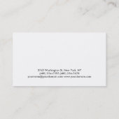 White Grey Plain Modern Consultant Visitekaartje (Achterkant)