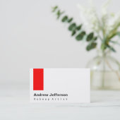 White Grey Red Professional Visitekaartje (Staand voorkant)