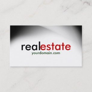 White Grey Red Real Estate Agent Visitekaartje