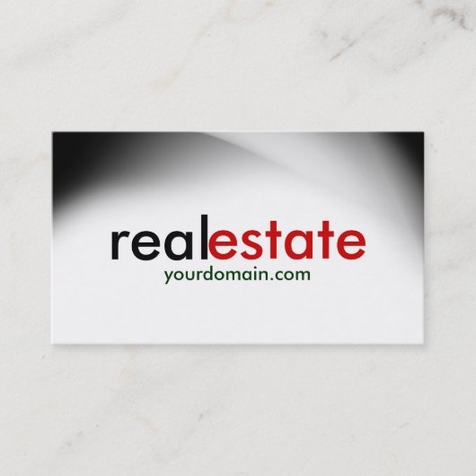 White Grey Red Real Estate Agent Visitekaartje (Voorkant)