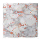 White Grey Roos Gold Marble Trendy Decorative Tegeltje (Voorkant)