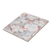 White Grey Roos Gold Marble Trendy Decorative Tegeltje (Zijkant)