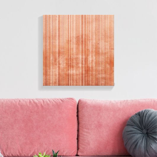 White Grey Rust striped Abstract Canvas Afdruk (Insitu (Woonkamer))