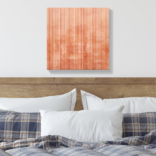 White Grey Rust striped Abstract Canvas Afdruk (Insitu (Slaapkamer))