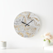 White Grey Sand faux golden Marble texture custom Grote Klok (Huis)