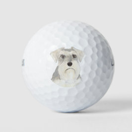 White & Grey Schnauzer Golfballen