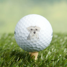 White & Grey Schnauzer Golfballen