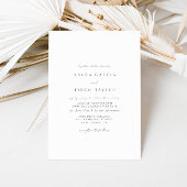 White Grey Script Wedding Kaart