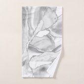 White Grey Silver Glitter Agate Elegant Bad Handdoek (Handdoek)