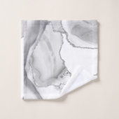 White Grey Silver Glitter Agate Elegant Bad Handdoek (Wasdoekje)