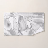 White Grey Silver Glitter Agate Elegant Bad Handdoek (Handdoek)