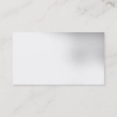 White Grey Simple Plain Visitekaartje (Achterkant)