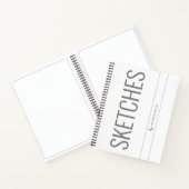 White Grey Sketching Book Big Title Aangepast Notitieboek (Binnen)