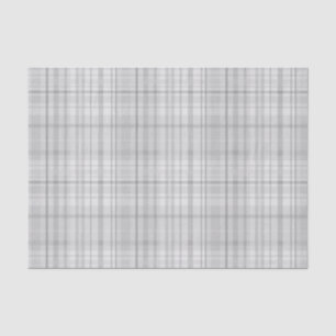 White & Grey Tartan Pset Pattern Print Tissuepapier