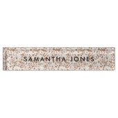 White Grey Terrazzo Classic Personated Name plate Naambordje (Voorkant)