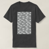 White Grey Whales Pattern T-shirt (Design voorkant)