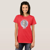 White Grey Wolf & Full Moon WOLF CLAN Wildlife Art T-shirt (Voorkant volledig)