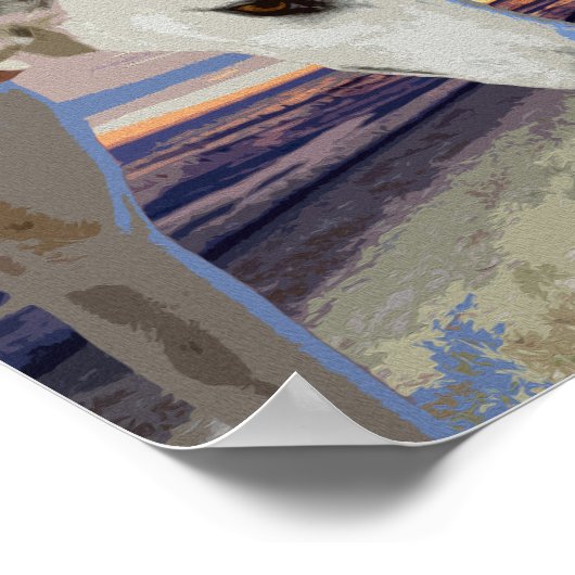 White Greyhound Oil Paint, Poster (Hoek)