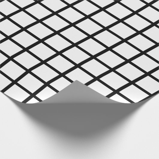 White Grid Cadeaupapier (Hoek)