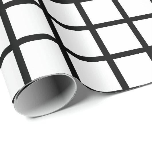 White Grid Cadeaupapier (Rol Hoek)