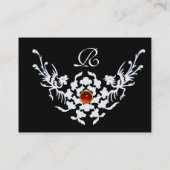WHITE GRIFFINS RED RUBY MONOGRAM black Visitekaartje (Achterkant)