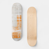 White grijs oranje abstract persoonlijk skateboard (Voorkant)