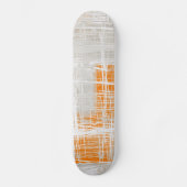 White grijs oranje abstract persoonlijk skateboard (Voorkant)
