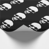 White Grim Reaper Skull Cadeaupapier (Hoek)