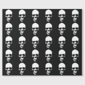 White Grim Reaper Skull Cadeaupapier (Vlak)