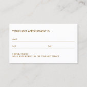 White Grooming Pet Bath Spa Cats Dogs Appointment Visitekaartje (Achterkant)