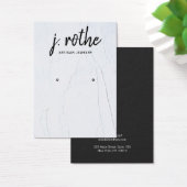 White Grunge Earring Typography Jewelry Display Visitekaartje (Bureau)