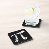 White Grunge Pi Symbol Drankjes Onderzetter (Rechterzijde)