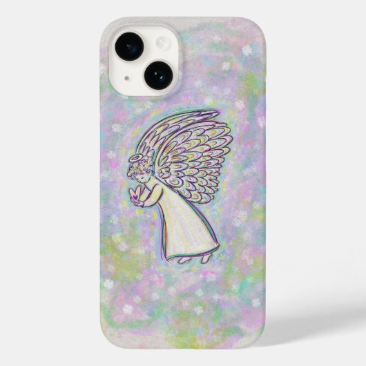White Guardian Angel Art Custom iPhone Case (Achterkant)