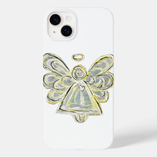 White Guardian Angel Art Custom iPhone Case (Achterkant)