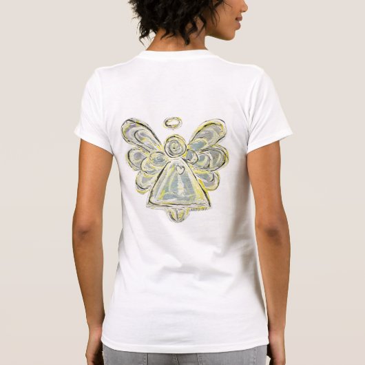 White Guardian Angel Custom Holiday Art Shirt (Achterkant)