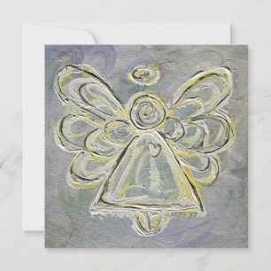 White Guardian Angel Custom Invites of Invitation Kaart