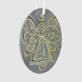 White Guardian Angel Gift Holiday Ornament (voorkant)