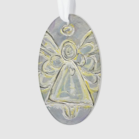 White Guardian Angel Gift Holiday Ornament (voorkant)