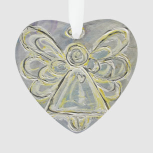 White Guardian Angel Gift Holiday Ornament