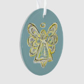 White Guardian Angel Kersthanger Ornament (voorkant)