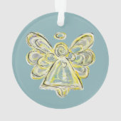 White Guardian Angel Kersthanger Ornament (achterkant)