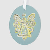White Guardian Angel Kersthanger Ornament (voorkant)
