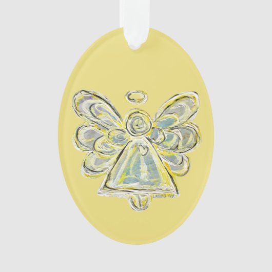 White Guardian Angel Kersthanger Ornament (voorkant)