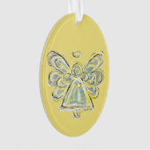 White Guardian Angel Kersthanger Ornament (voorkant)