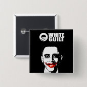 WHITE GUILT VIERKANTE BUTTON 5,1 CM (Voorkant /achterkant)