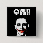 WHITE GUILT VIERKANTE BUTTON 5,1 CM (Voorkant)