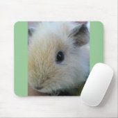 White Guinea Pig. met  groene randen Muismat (Met muis)
