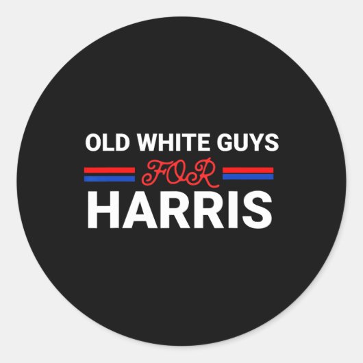 White Guys voor Harris Kamala Ronde Sticker (Voorkant)