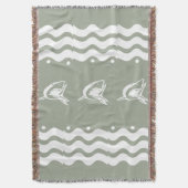 WHITE haai personaliseert / .Choose kleur achtergr Deken (Voorkant Verticaal)