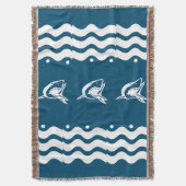 WHITE haai personaliseert / .Choose kleur achtergr Deken (Voorkant Verticaal)